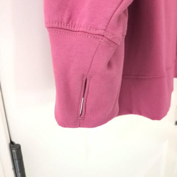 Earth Yoga Sweatshirt Women's XL Fleece-lined Thumbholes Rose Pink - Picture 3 of 9